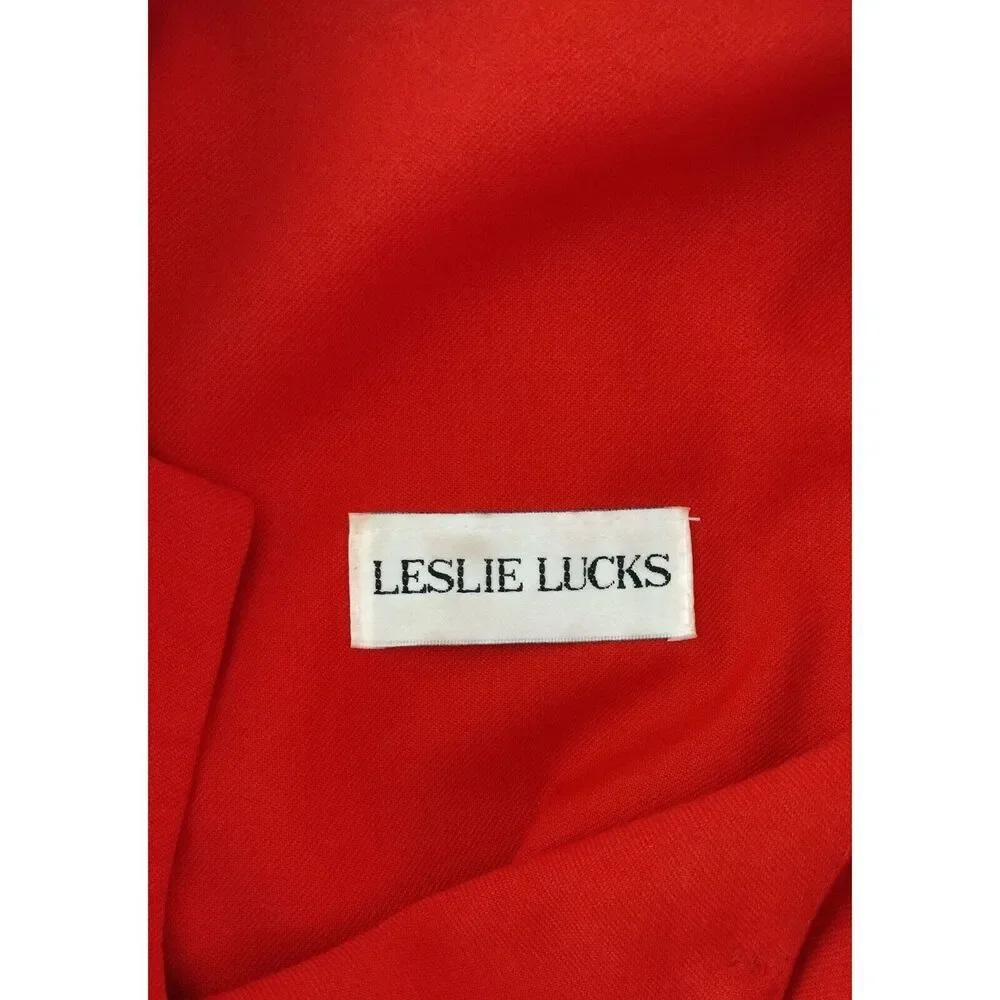 VTG 80s Does 40s Leslie Lucks Soutache High Shoulder Puff Sleeve Peplum Blazer